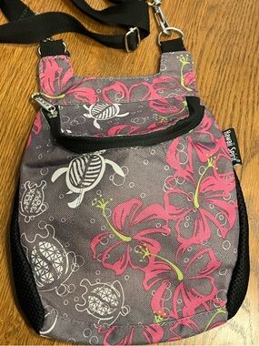Hawaii Spirit Floral and Turtle Sling Crossbody Backpack